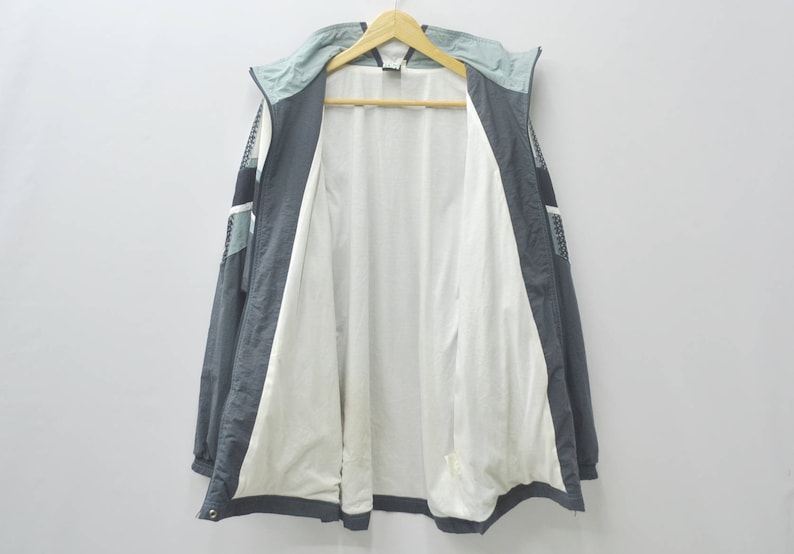 Diadora Jacket Vintage Diadora Windbreaker 90s Diadora Taped Logo Color Block Nylon Windbreaker Jacket Size L