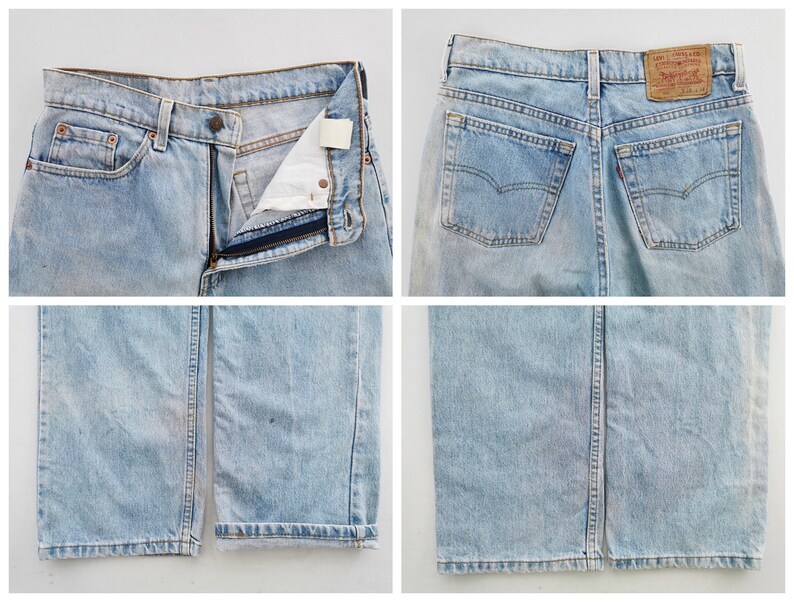 Levis 520 Jeans Distressed Vintage Levis 520 Denim Jeans Made In USA Size 28/29x33 image 9