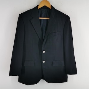 Burberry Blazer Vintage 90&#39;s Burberry Blazer Wool Coat Made In Japan Size M