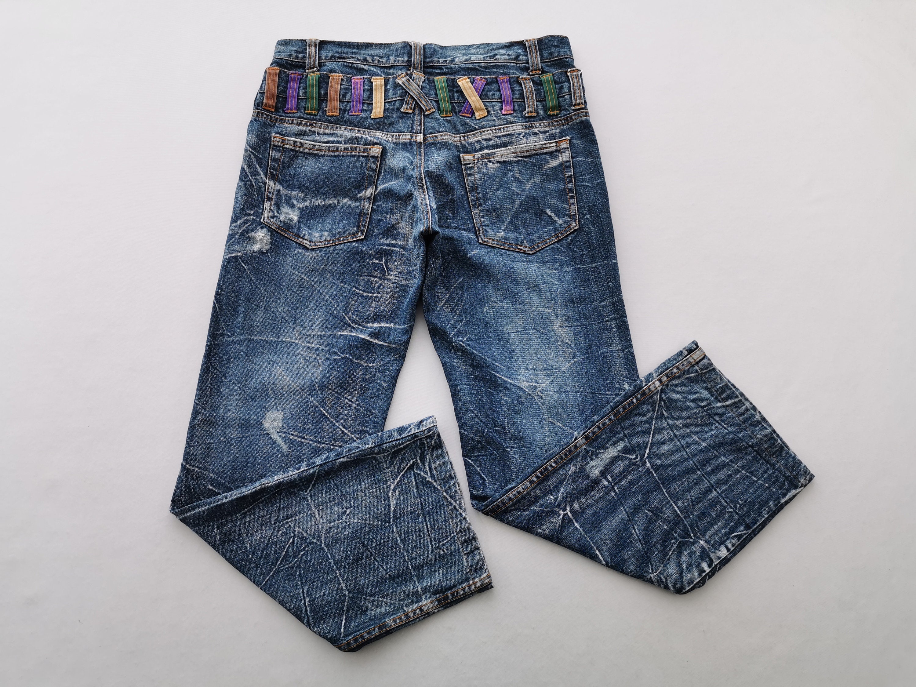 Nylaus Jeans Distressed Vintage Size 85 Nylaus Double Waist - Etsy
