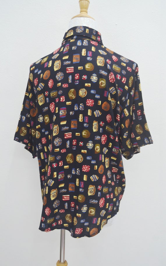 Tracy Evans Shirt Vintage 90s Tracy Evans Multico… - image 3