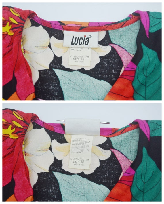 Lucia Blouse Vintage 90s LUCIA Multicolor Floral … - image 4