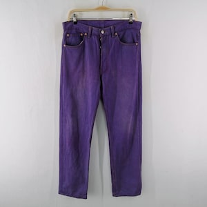 Levis 501 Jeans Distressed Vintage Size 33 Levis 501 Denim Pants 90s Levis 501 Made In USA Button Denim Jeans Size 35/34x30