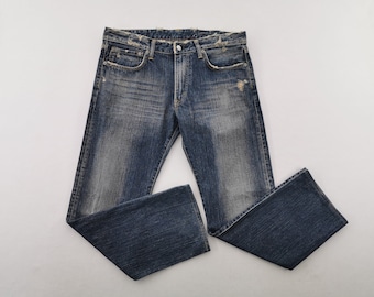 Edwin Distressed Jeans Vintage Edwin Lot 502R Denim Jeans Made In Japan Size 37/34x33