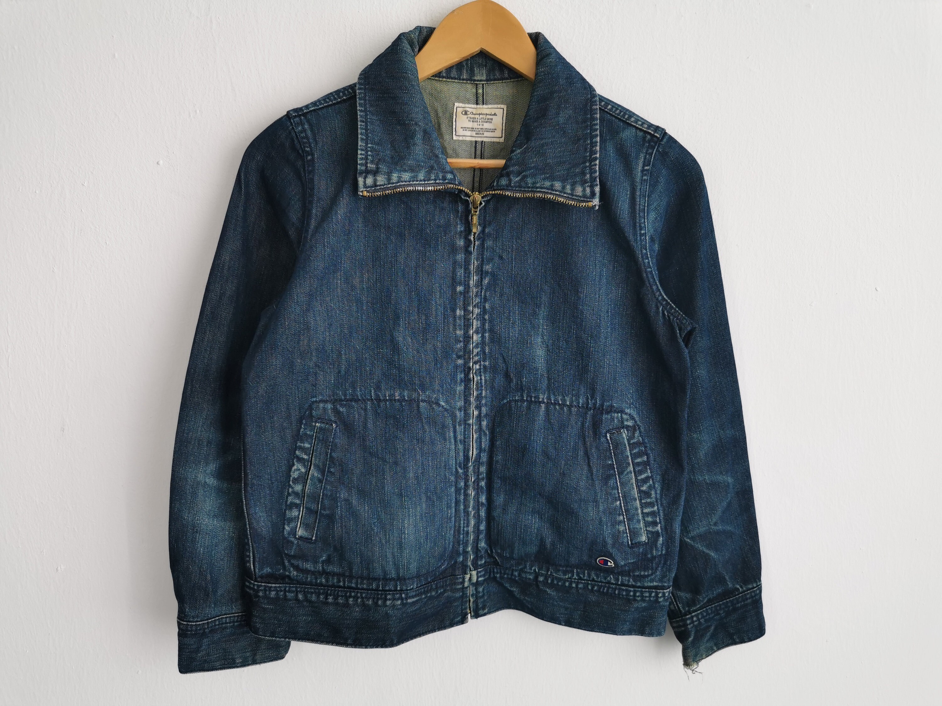 Champion denim jacket deals
