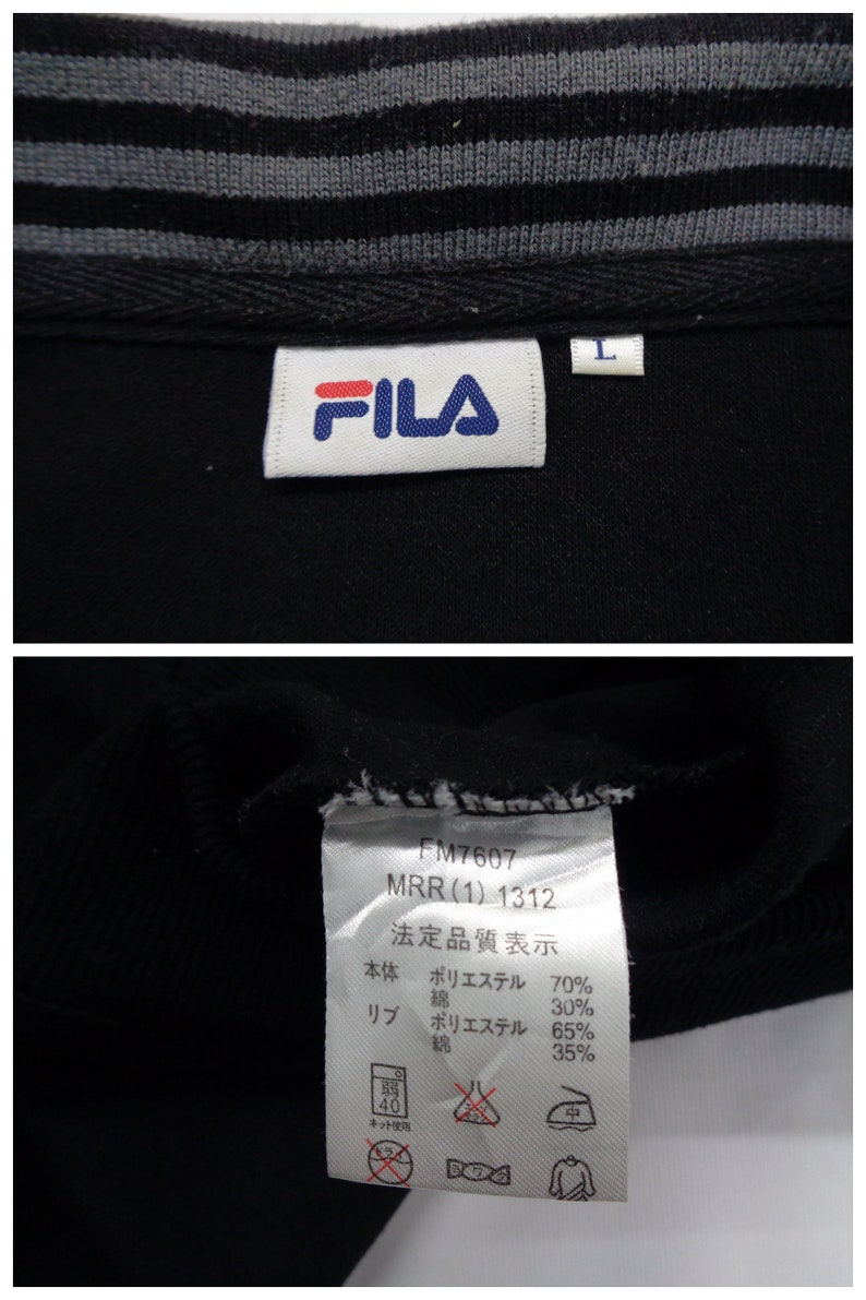 Fila Sweatshirt Vintage Fila Pullover Vintage Fila Half Zipper Pullover Sweatshirt Size L image 8
