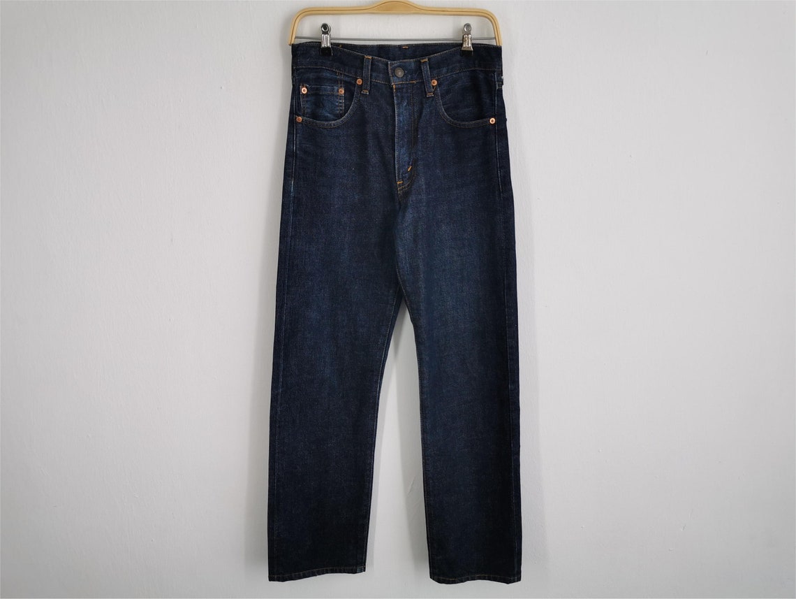 Vintage 90s Levis Lot 551Z LVC Selvedge Denim Jeans Made In Japan Size 30/28x36, foto 4 di 5
