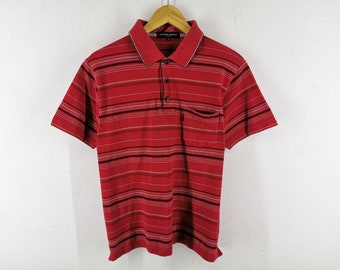 Sacsny Y'Saccs Golf Yohji Yamamoto Striped Polo Shirt Size L