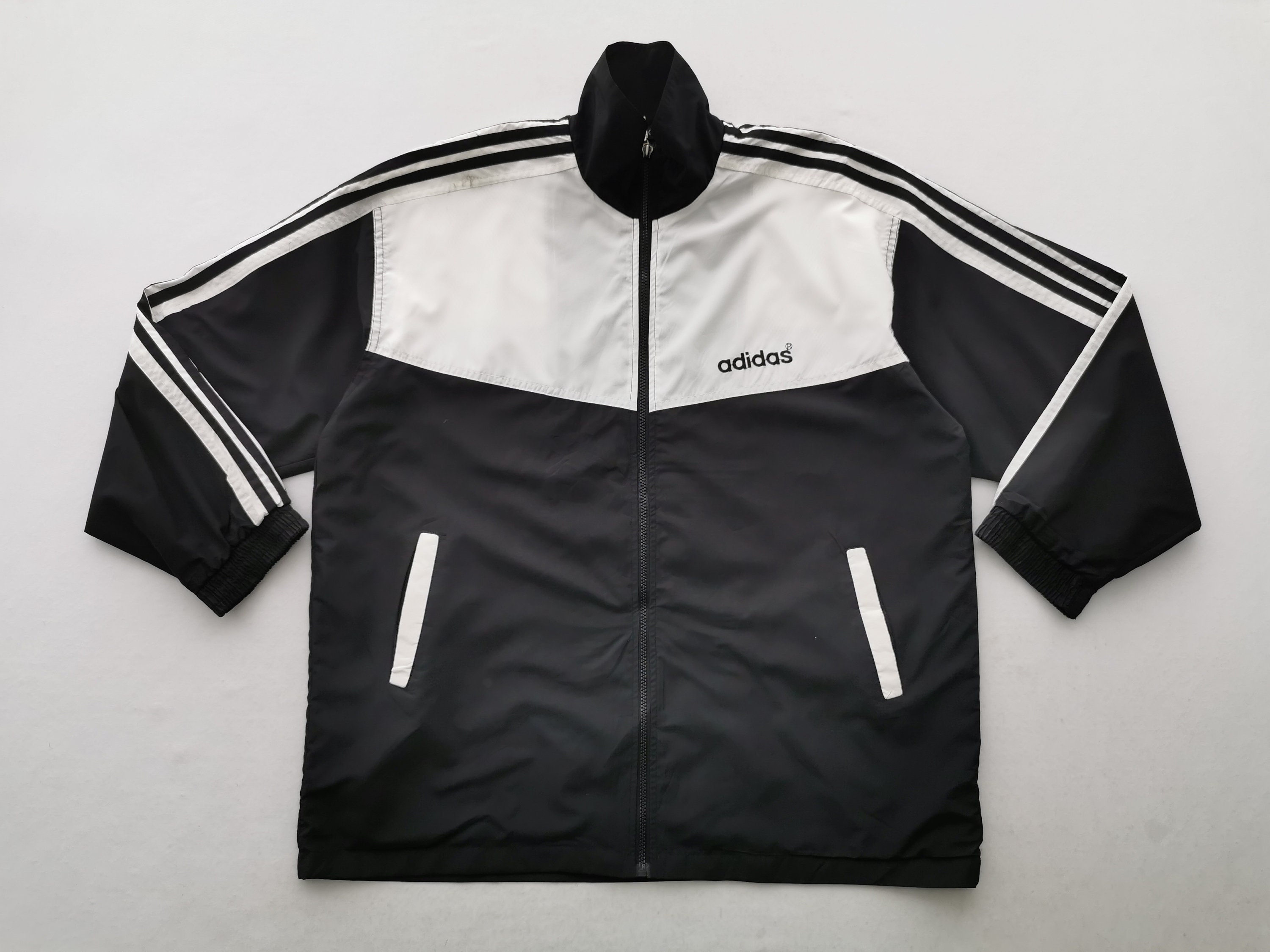 Adidas Jacke Vintage 90er Adidas Color Block Windbreaker Jacke Made In Spain Gr. XL Etsy