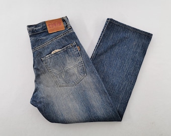 Distressed Vintage Edwin Lot 505Z Selvedge Denim Jeans Made In Japan Size 30/31x34