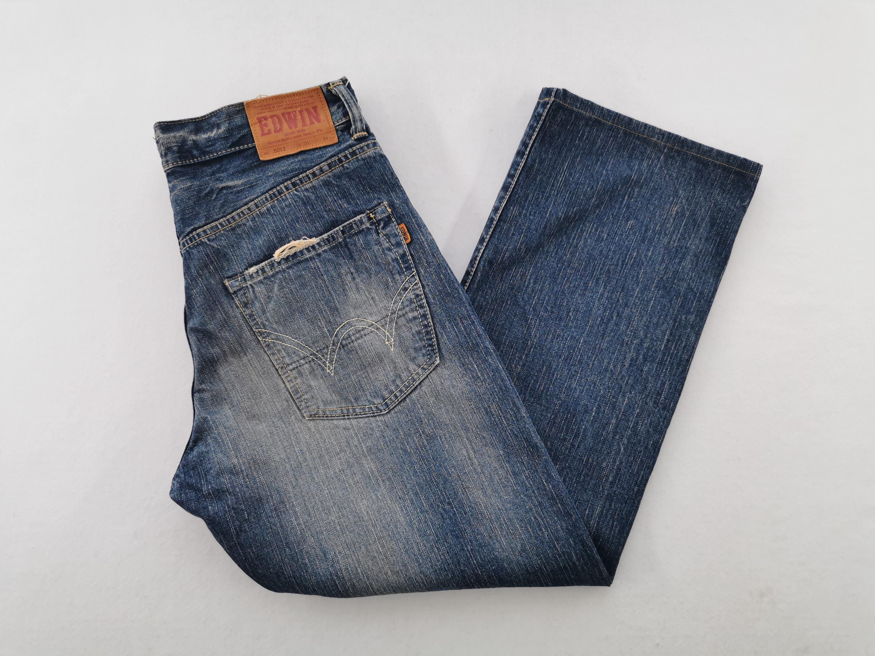 Buy Distressed Vintage Edwin Lot 505Z Selvedge Denim Jeans Made in 