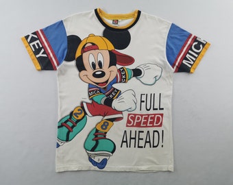 Micky Maus Shirt Vintage Micky Maus Aufdruck T-Shirt Größe L