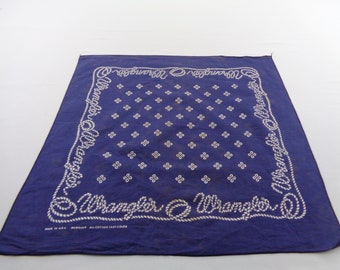 Pañuelo Wrangler Pañuelo vintage Wrangler Bufanda cuadrada de bolsillo Wrangler