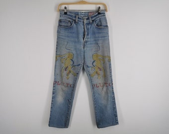 Levis Distressed Jeans Vintage 80er Jahre Levis Lot 501 Disney Denim Jeans Damen Gr. 26