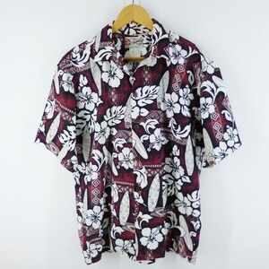 Hilo Hattie Shirt Vintage Hilo Hattie Button Shirt 90s Hilo Hattie Made In USA Surf Cotton Aloha Hawaii Shirt Size M