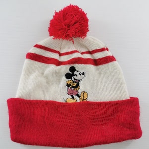 Mickey Mouse Beanie Vintage Mickey Mouse Heart Hat Vintage Mickey Mouse Snow Cap
