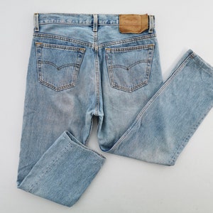 Levis 501 Jeans Distressed Vintage Size 33 Levis 501 Denim Pants 90s Levis 501 Made In USA Button Denim Jeans Size 32/33x26