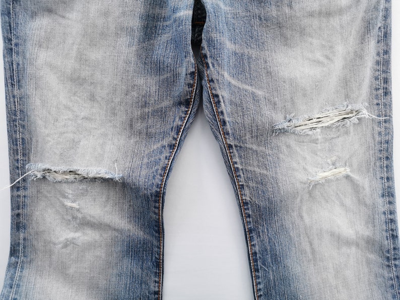 Edwin 505 Jeans Slitna Vintage Storlek 32 Edwin Denimbyxor Edwin 505 Tillverkade i Japan Denimjeans Storlek 34/35x31 bild 9