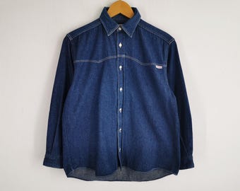 Leyton House Button Down Denim Shirt Made In Japan Size M