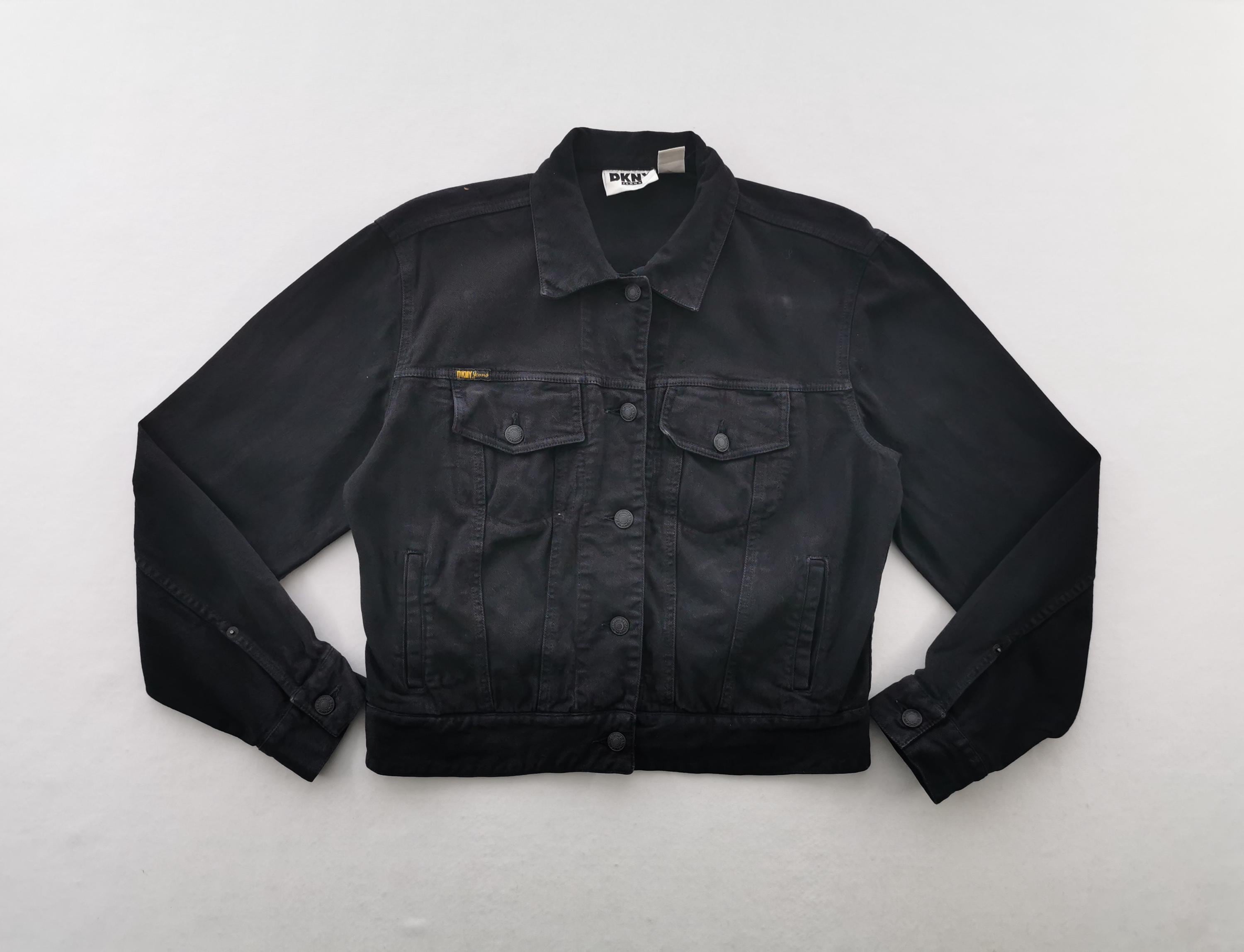ジャケット・アウター 90s DKNY front zip black denim jacket 90s DKNY front zip black denim jacket メンズ