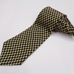 Lanvin Tie Woven Silk Geomtric Pattern Black Vintage Lanvin Paris Men&#39;s Designer Dress Necktie Made In Italy