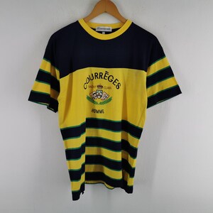 Shirt Courreges Homme Vintage T-shirt met logo's van Courreges, maat M afbeelding 2