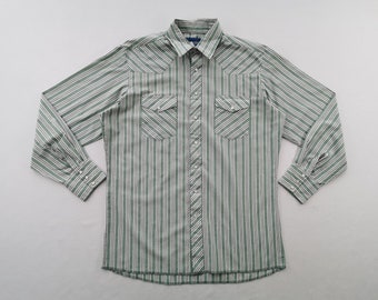 Wrangler Shirt Wrangler Striped Western Shirt Size XL