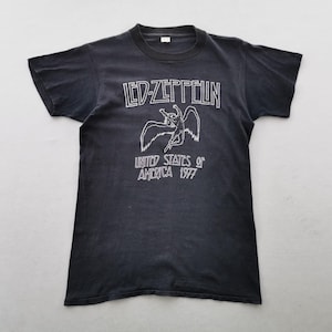 Led Zeppelin Shirt Vintage 80&#39;s Led Zeppelin Rules American 1979 Tee T Shirt Size S