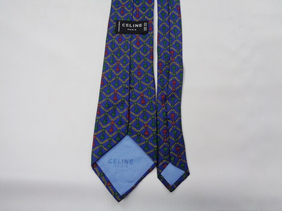 Celine Tie Celine Silk Vintage Celine Made in Spain Men's Celine Tie Celine Silk Vintage Celine Made in Spain Men's