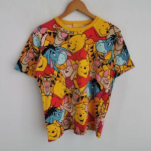 Pooh Shirt Disney Pooh Cartoon overprint T-shirt maat S