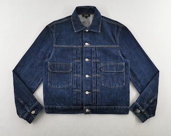 A.P.C. Women Raw Denim Jacket Size L Fits M - Etsy