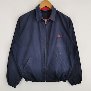 Polo Ralph Lauren Jacket Distressed Vintage 90s Polo Ralph Lauren Harrington Jacket Size M