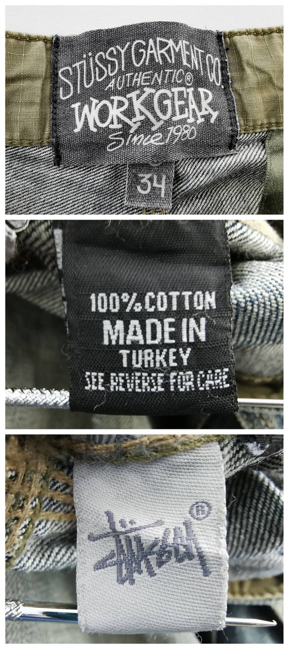 Stussy Jeans Distressed Stussy Denim Pants Stussy Made in - Etsy