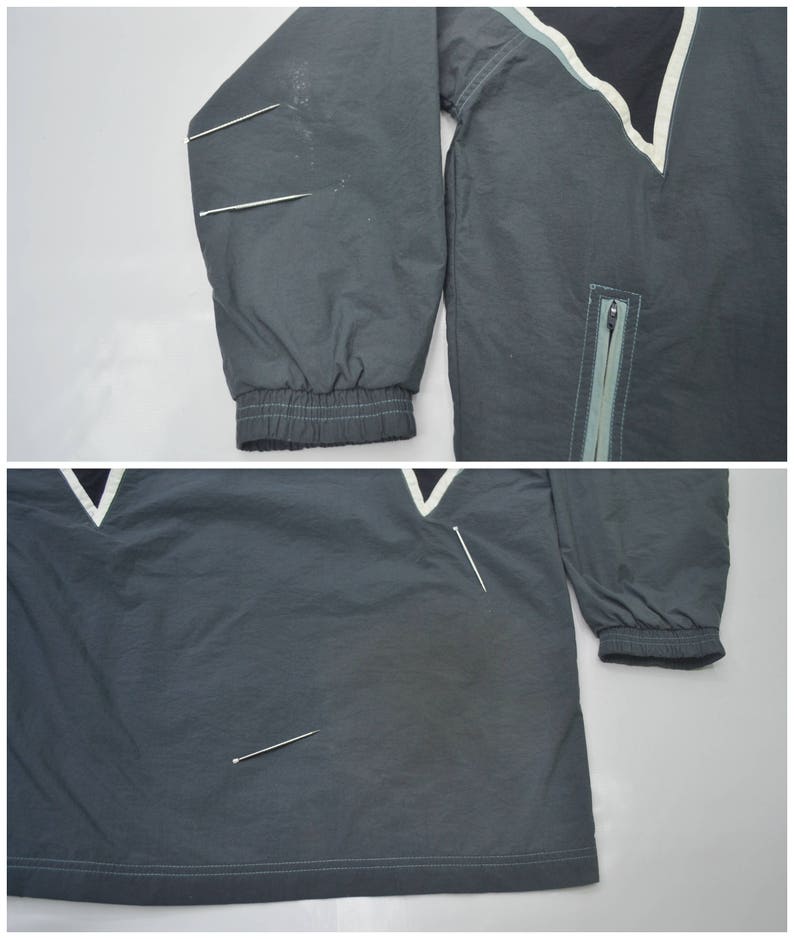 Diadora Jacket Vintage Diadora Windbreaker 90s Diadora Taped Logo Color Block Nylon Windbreaker Jacket Size L