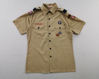 Boy Scouts Of America Shirt Vintage Boy Scouts Of America Atlanta Area Council Made In USA Uniform Shirt Size Youth XL