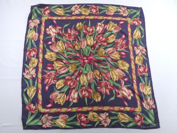 Christian Dior Scarf Vintage Christian Dior Silk S
