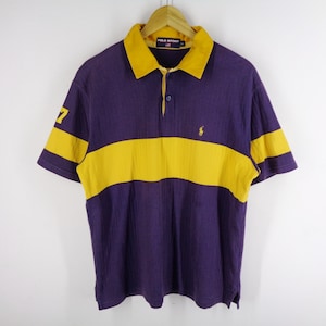 Polo Sport Shirt Vintage Poloshirt Ralph Lauren Poloshirt Sport Poloshirt gestreift Gr. LL