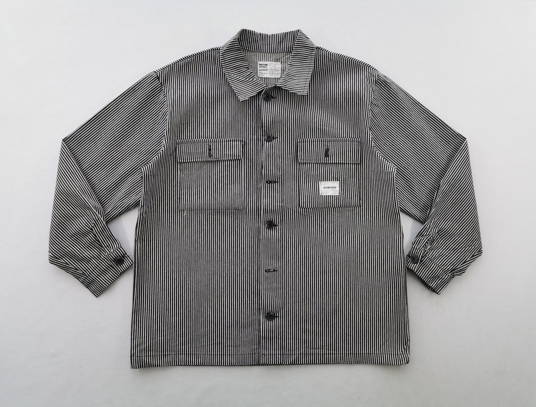 CAL O LINE ★美品★ HICKORY STRIPE JACKET Walk The Line In Cal O Line's Stripe Engineers Jacket