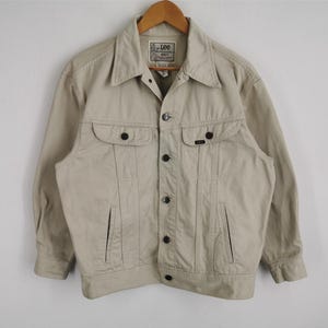Jaqueta Lee Distressed Vintage anos 90 Lee Westerner Denim Jeans Jacket Tamanho G