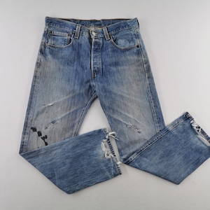 Levis 501 Jeans Distressed Size 33 Levis 501 Denim Jeans Pants Size 34/35x28