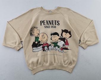 Snoopy Peanuts Sweatshirt Vintage 90's Snoopy Peanuts Pullover Sweatshirt Size M