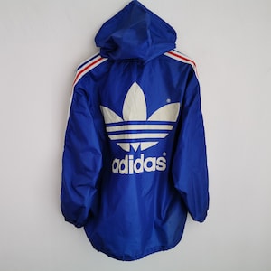 Adidas Jacket Vintage Size L-O Adidas Made In Japan Big Logo Hoodie Pullover Windbreaker Jacket Size L
