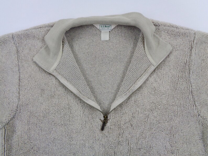 LL Bean Fleece Vintage Ll Bean Pullover Jacket L.L.Bean Made In USA Pullover Fleece Sweater Jacket Size LXL