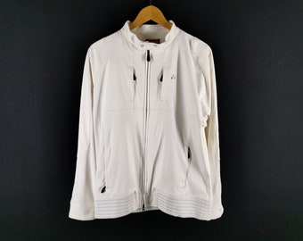 Chaqueta Yonex Vintage Cortavientos Yonex Chaqueta Cortavientos Blanca Yonex Talla LL