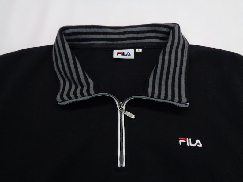 Fila Sweatshirt Vintage Fila Pullover Vintage Fila Half Zipper Pullover Sweatshirt Size L image 6
