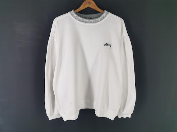 Stüssy, Vintage 90's Stussy Logo Sweatshirt Made In USA Size L
