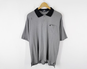 Aquascutum Polo Shirt Vintage Aquascutum Polo Shirt 90's Aquascutum London Made In Japan Polo Shirt Size LL