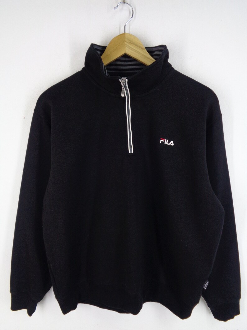 Fila Sweatshirt Vintage Fila Pullover Vintage Fila Half Zipper Pullover Sweatshirt Size L image 3