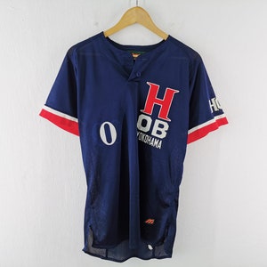 Mizuno Jersey Vintage Mizuno Shirt Vintage Mizuno Yokohama Made In Japan Baseball Jersey Shirt Size XL