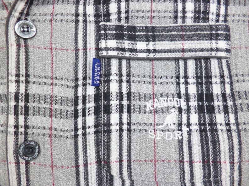 Kangol Pajama Vintage Kangol Shirt Vintage Kangol Sport Checkered Design Pyjama Shirt Size L image 7